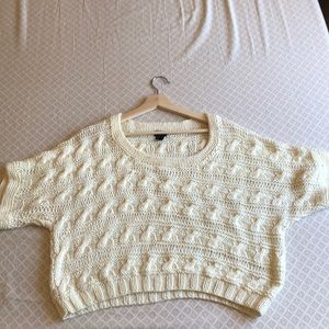 White knit sweater